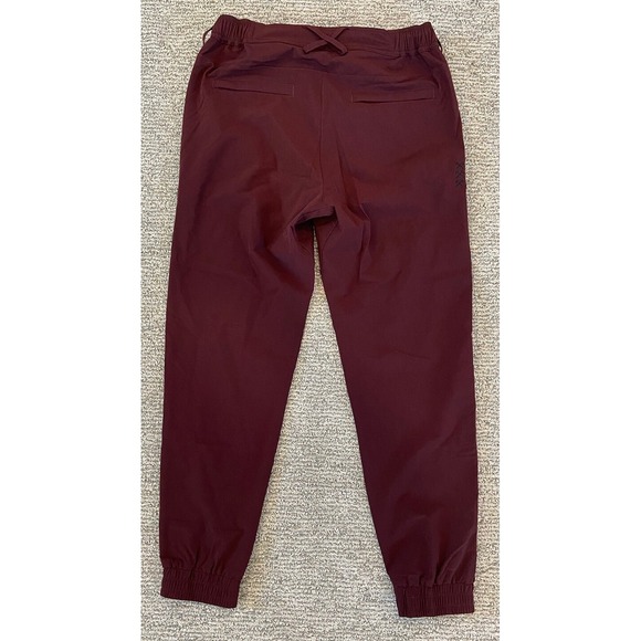 Sharpen The‎ Axe Womens Jogger Pants Small Maroon Tapered Stretch Active Wear - Picture 4 of 6